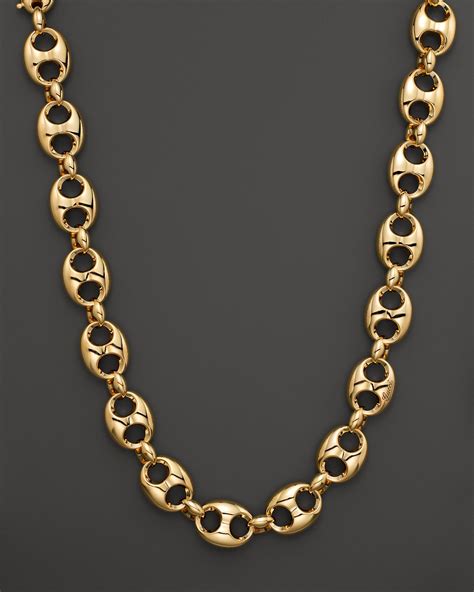 gucci ladies 18ct gold 1973 chain necklace|gucci gold necklaces for women.